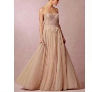 BHLDN Watters Ahsan Tulle Bridal Skirt Blush 00